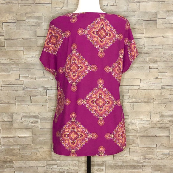 Hippie Chic plum motif t-shirt - Picture 3 of 5